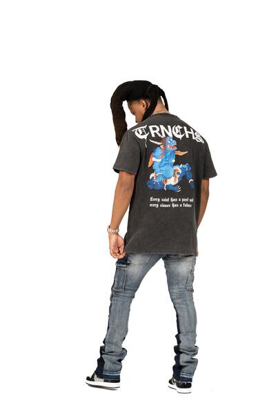 "BLUE DEMON" Vintage Black Tee