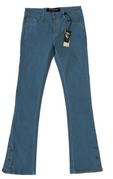 "BUTTON FLY" Blue Jeans