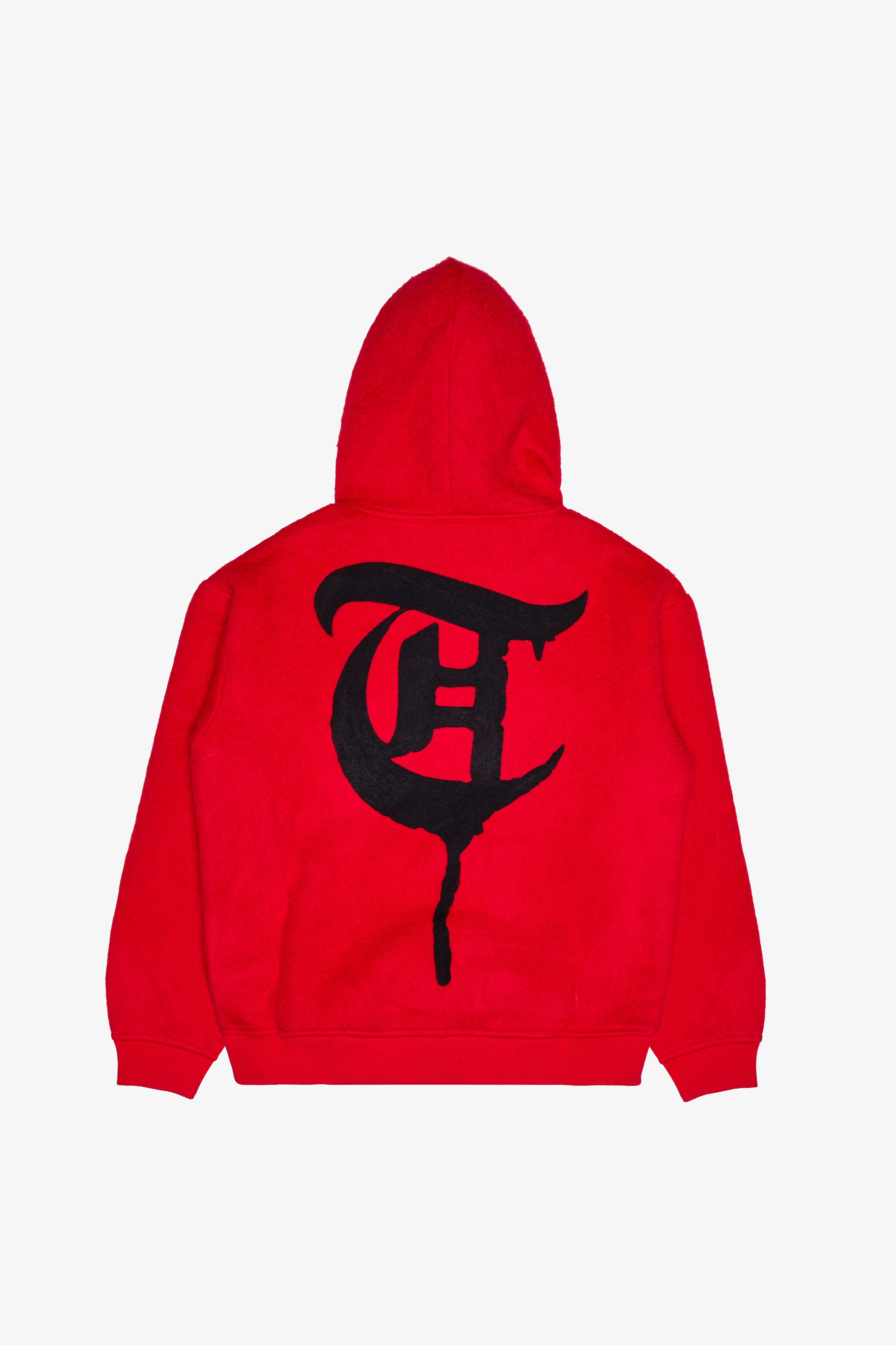 Sale "WOLFFUR" Red Hoodie