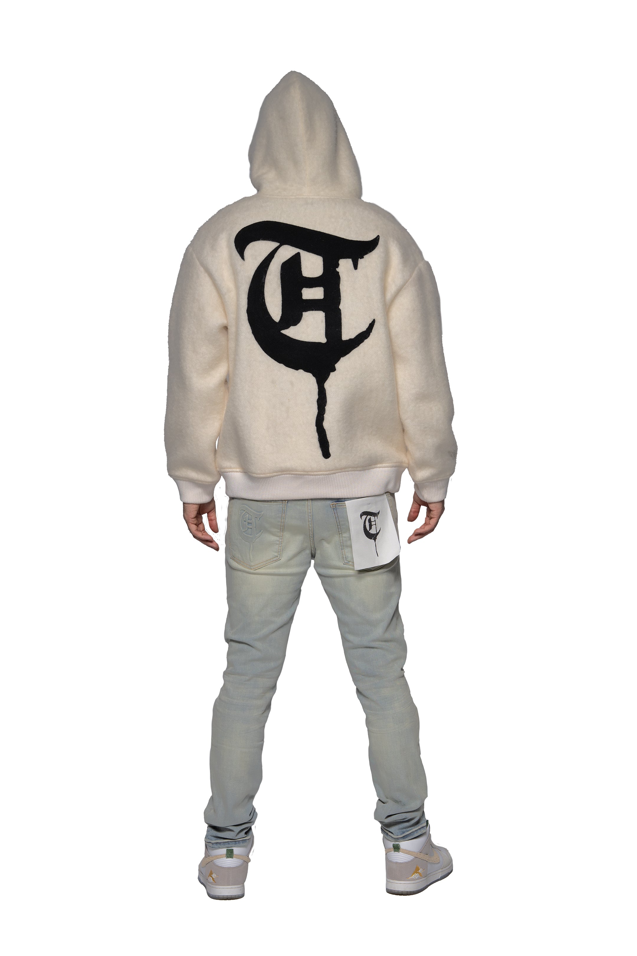 "WOLFFUR" White Hoodie