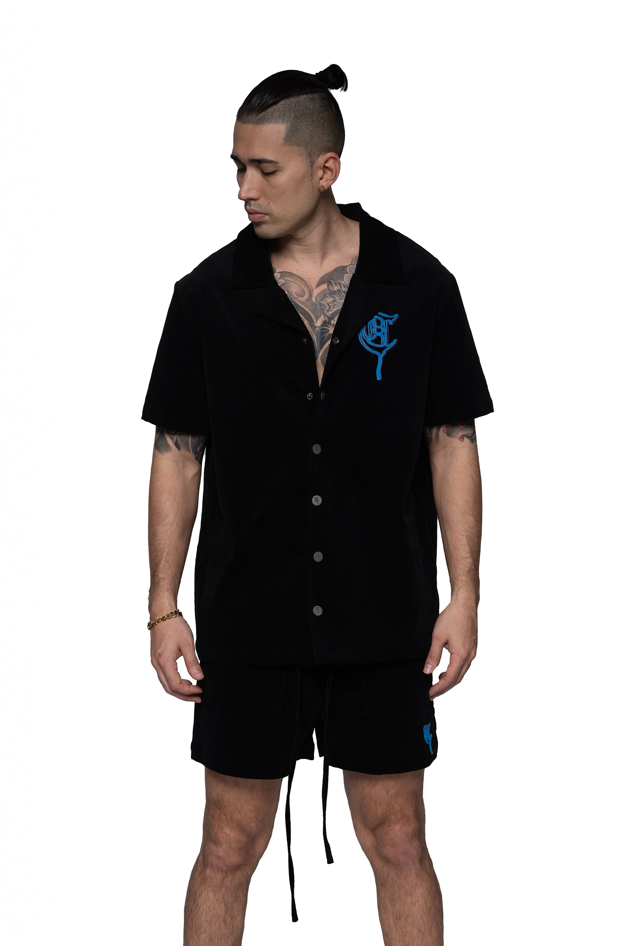 "ROYAL CLOTH" Black Button Up