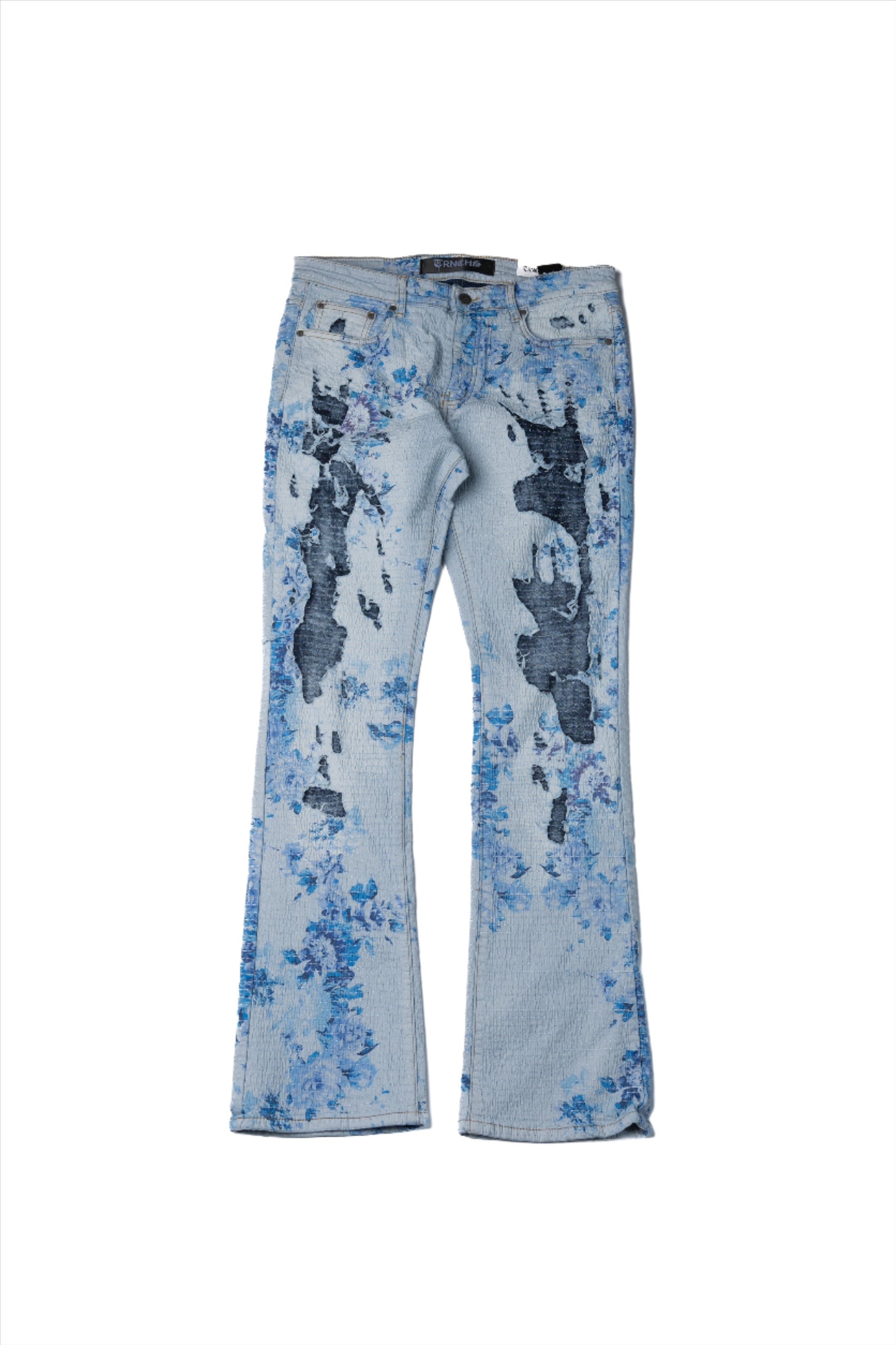 "FLORIDIANS" Blue Stacked Jeans