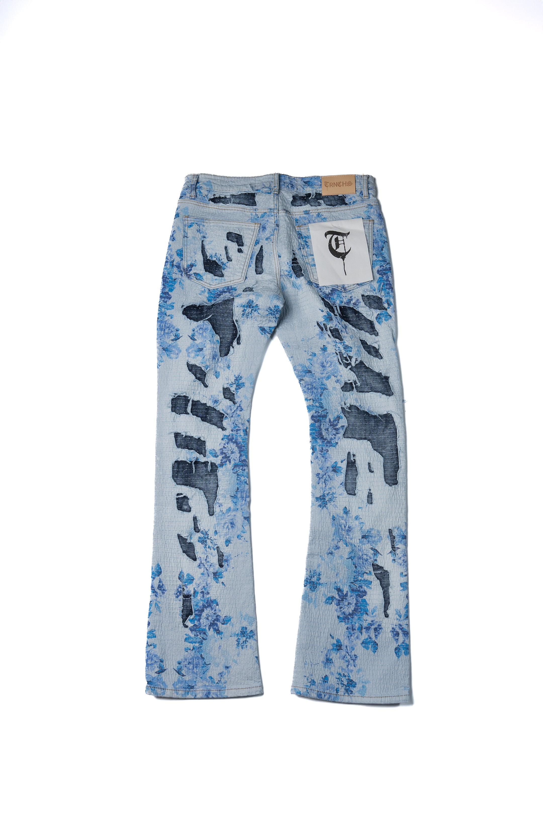 "FLORIDIANS" Blue Stacked Jeans