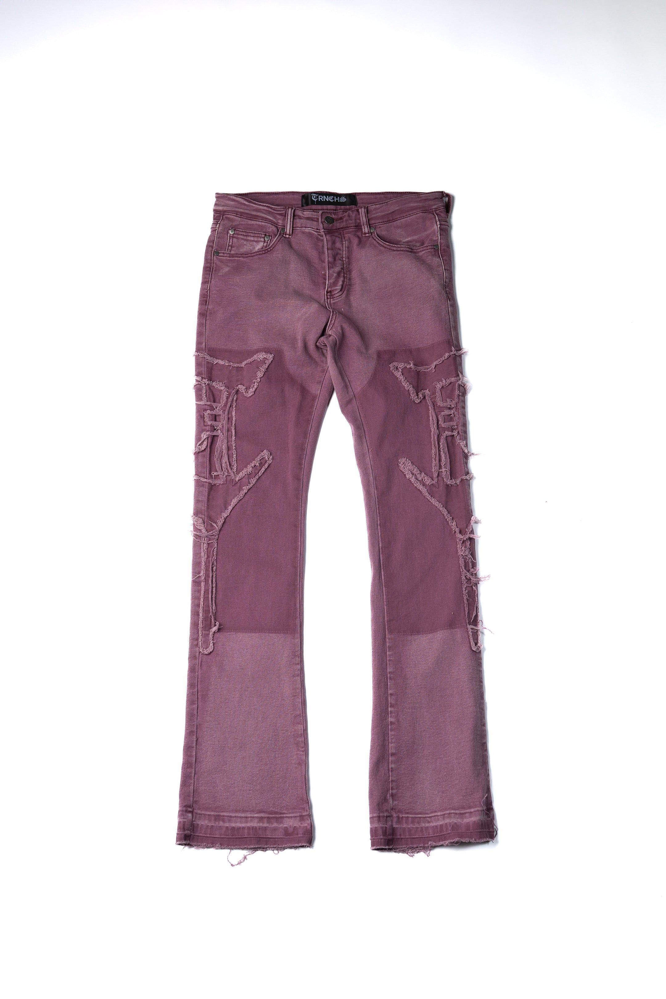 "CANVAS" Pink Stacked Jeans