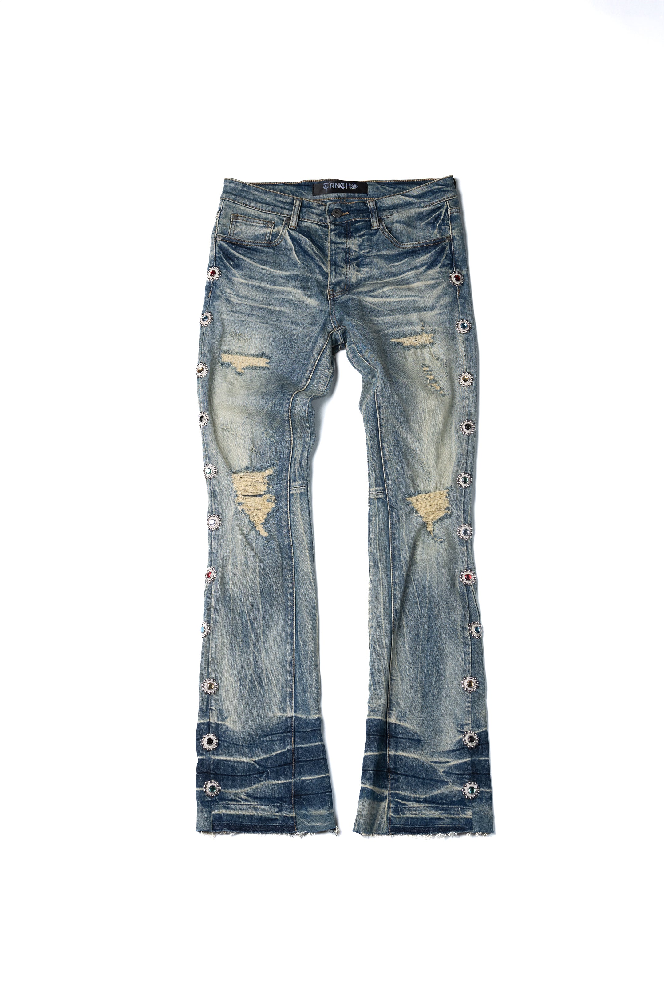 Blue Wash "PIRATE" Stacked Jeans