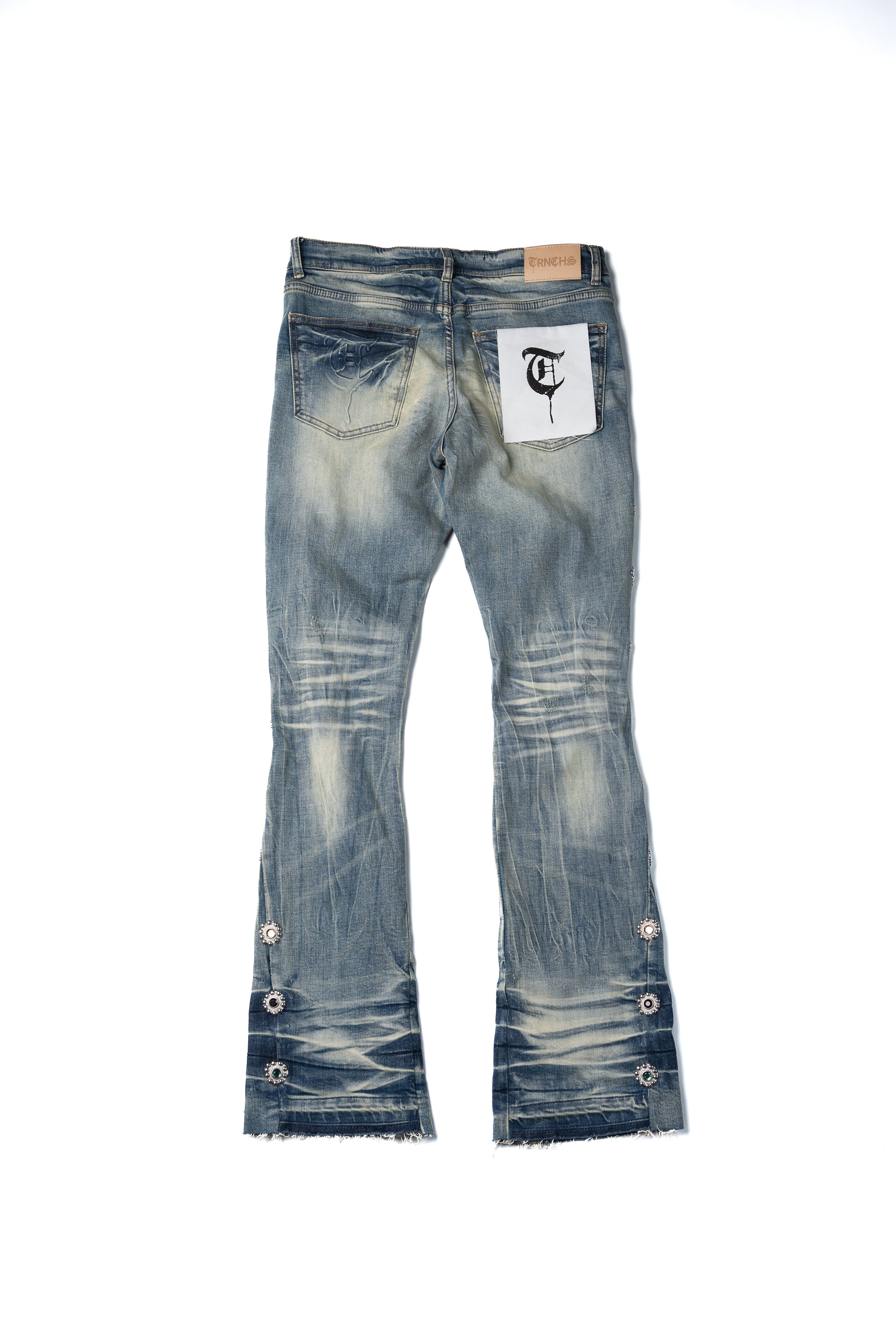 Blue Wash "PIRATE" Stacked Jeans