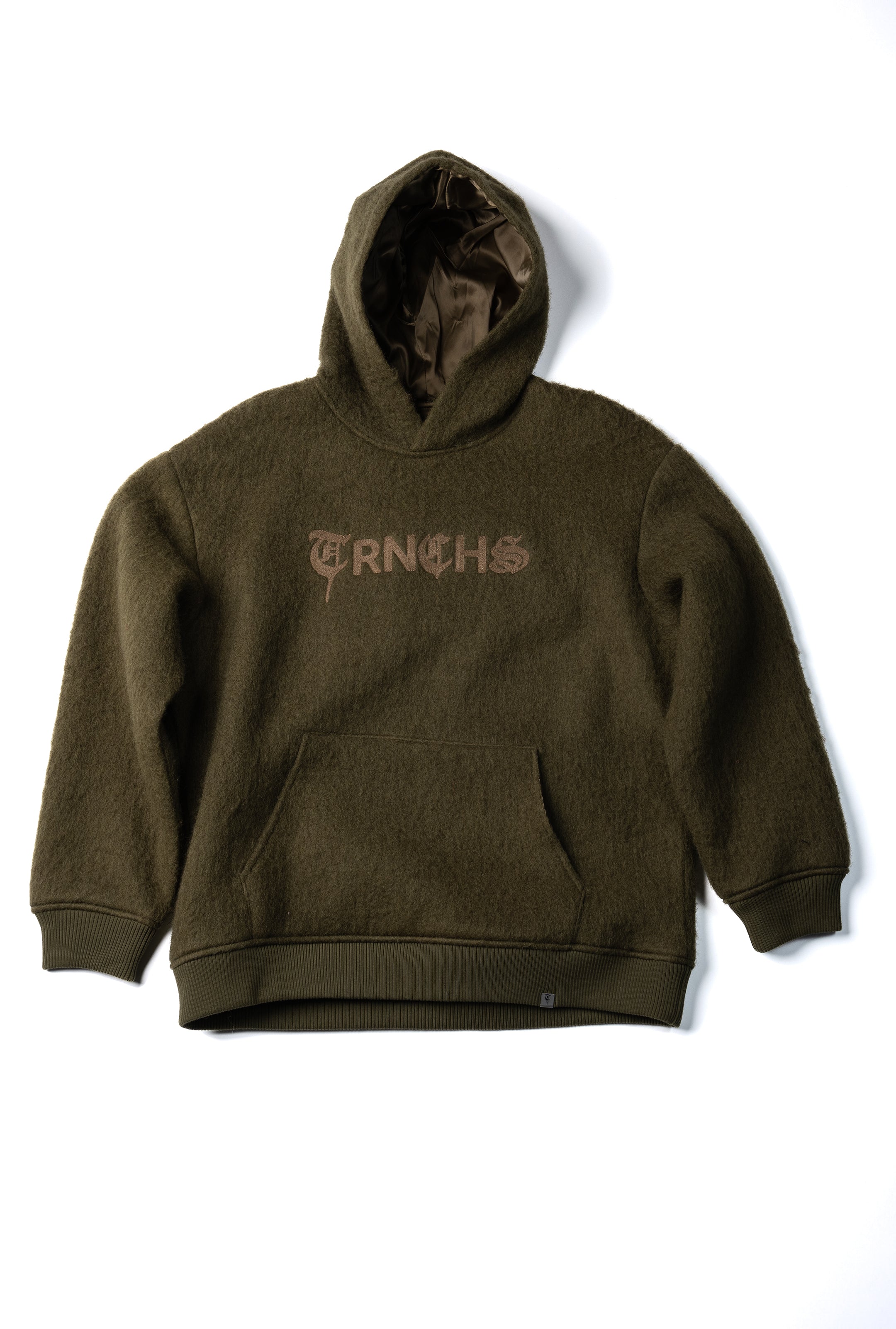 "WOLFFUR" Army Green Hoodie