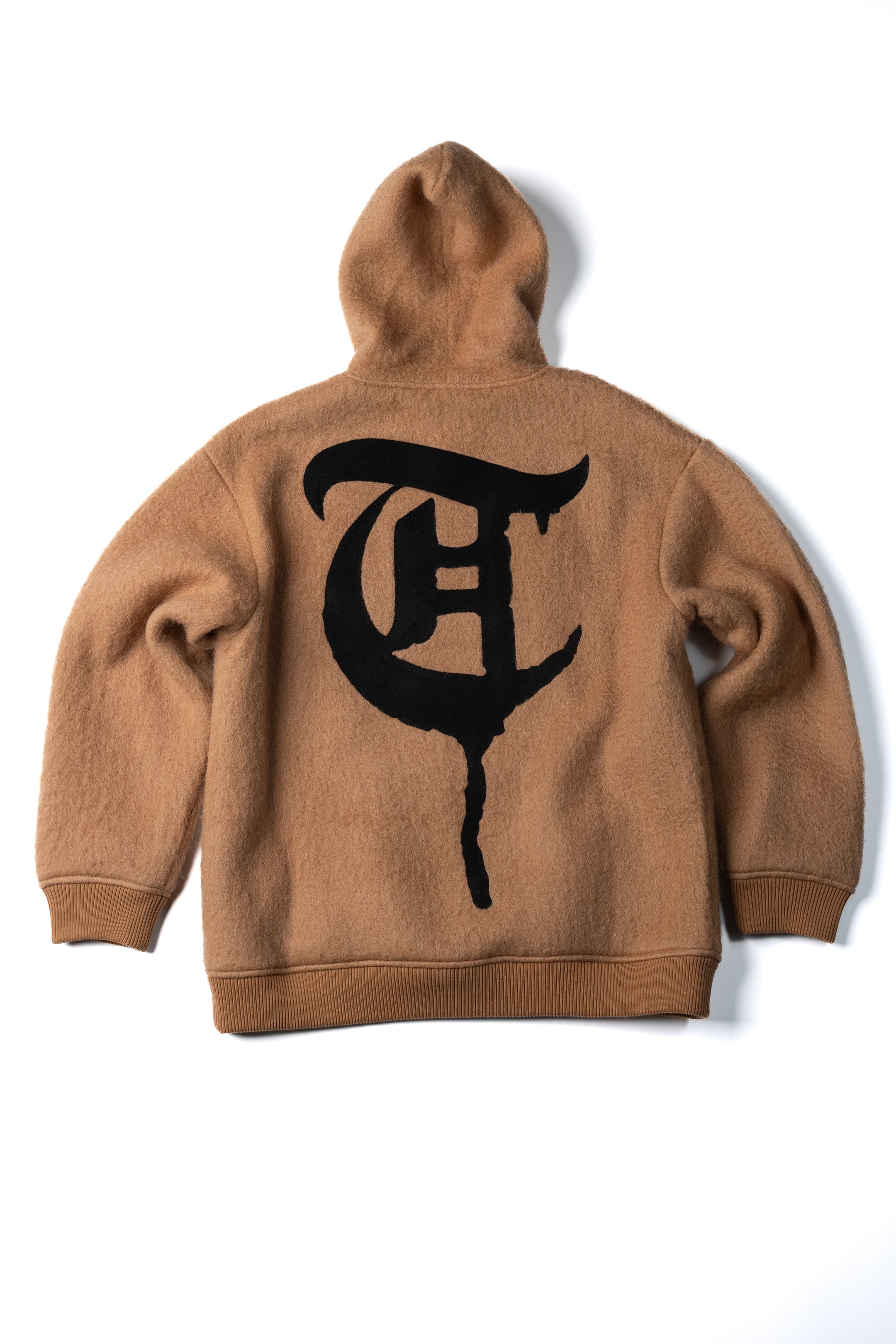 "WOLFFUR" Brown Hoodie