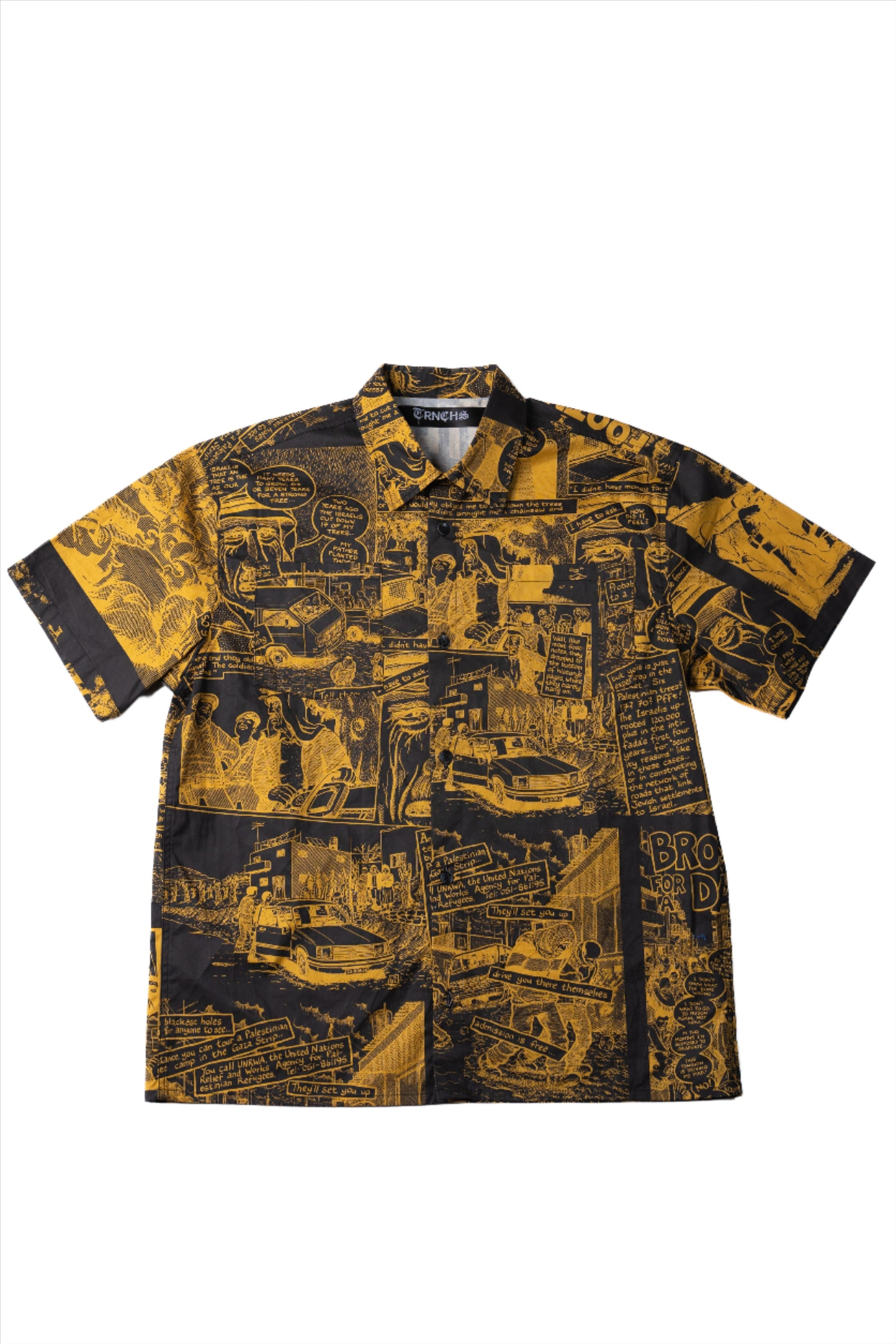 TC-23-529T Yellow/Black "PALESTRY" Button Up