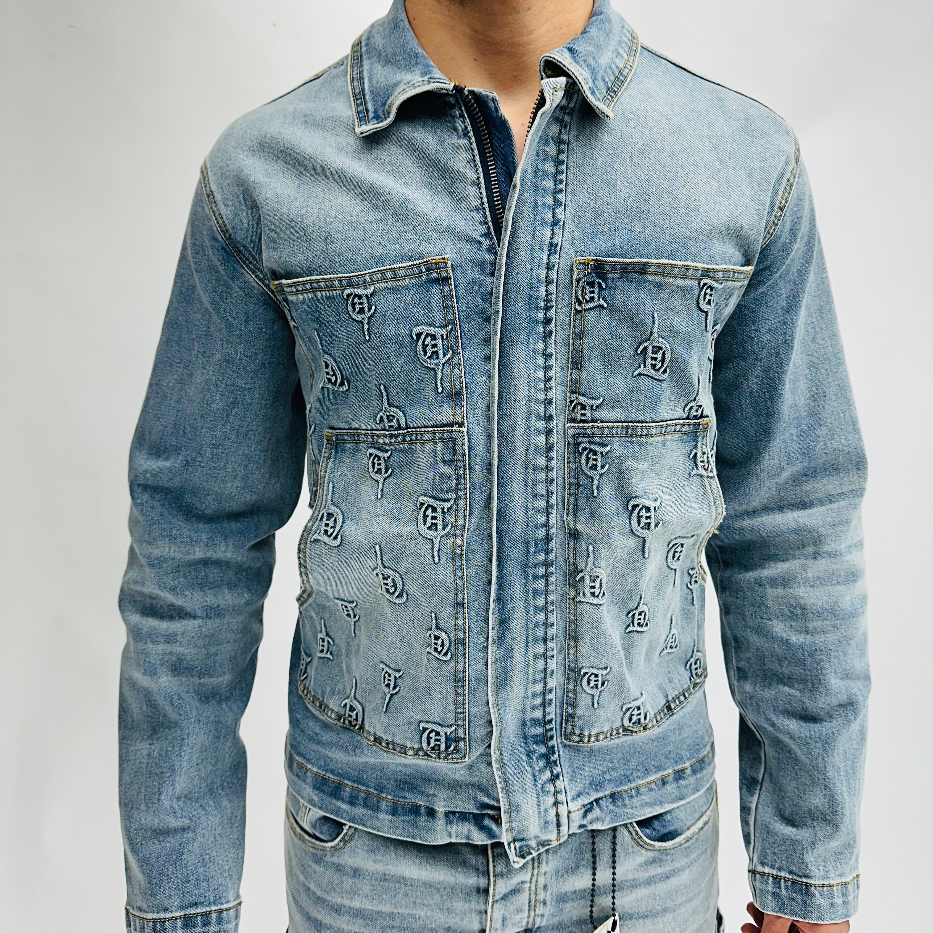 "BOUJIE'S" Blue Denim Jacket