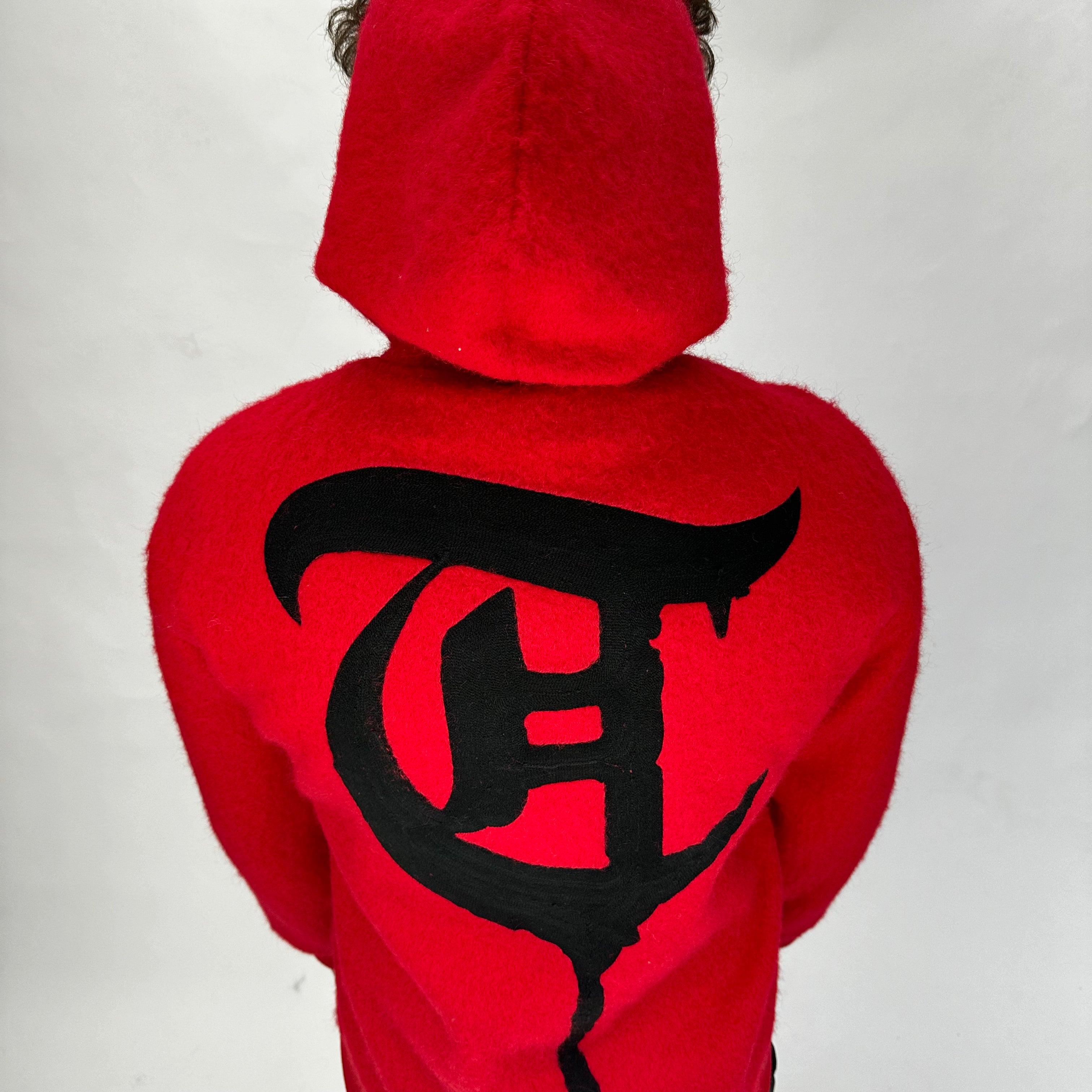 "WOLFFUR" Red Hoodie