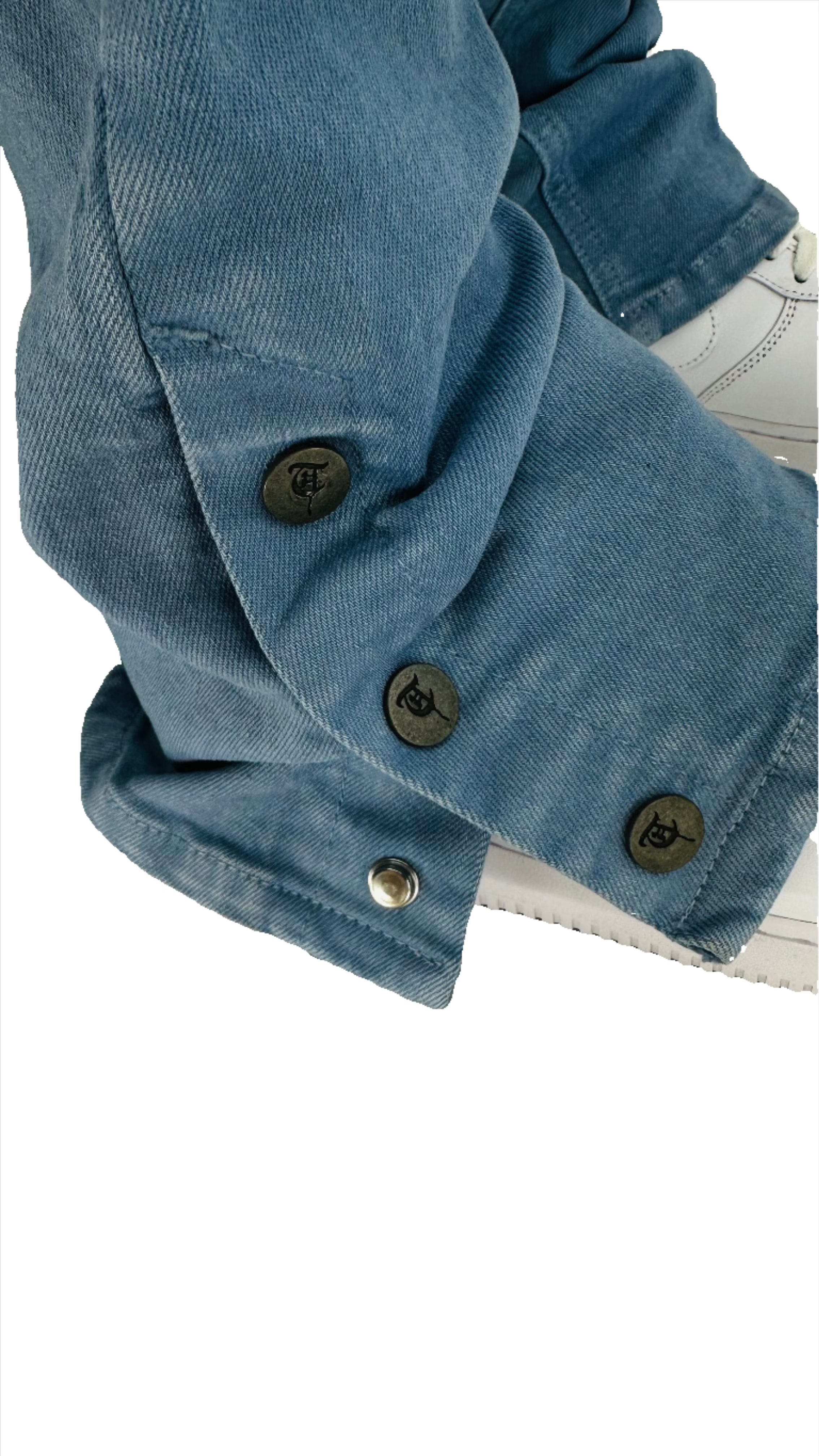 "BUTTON FLY" Blue Jeans