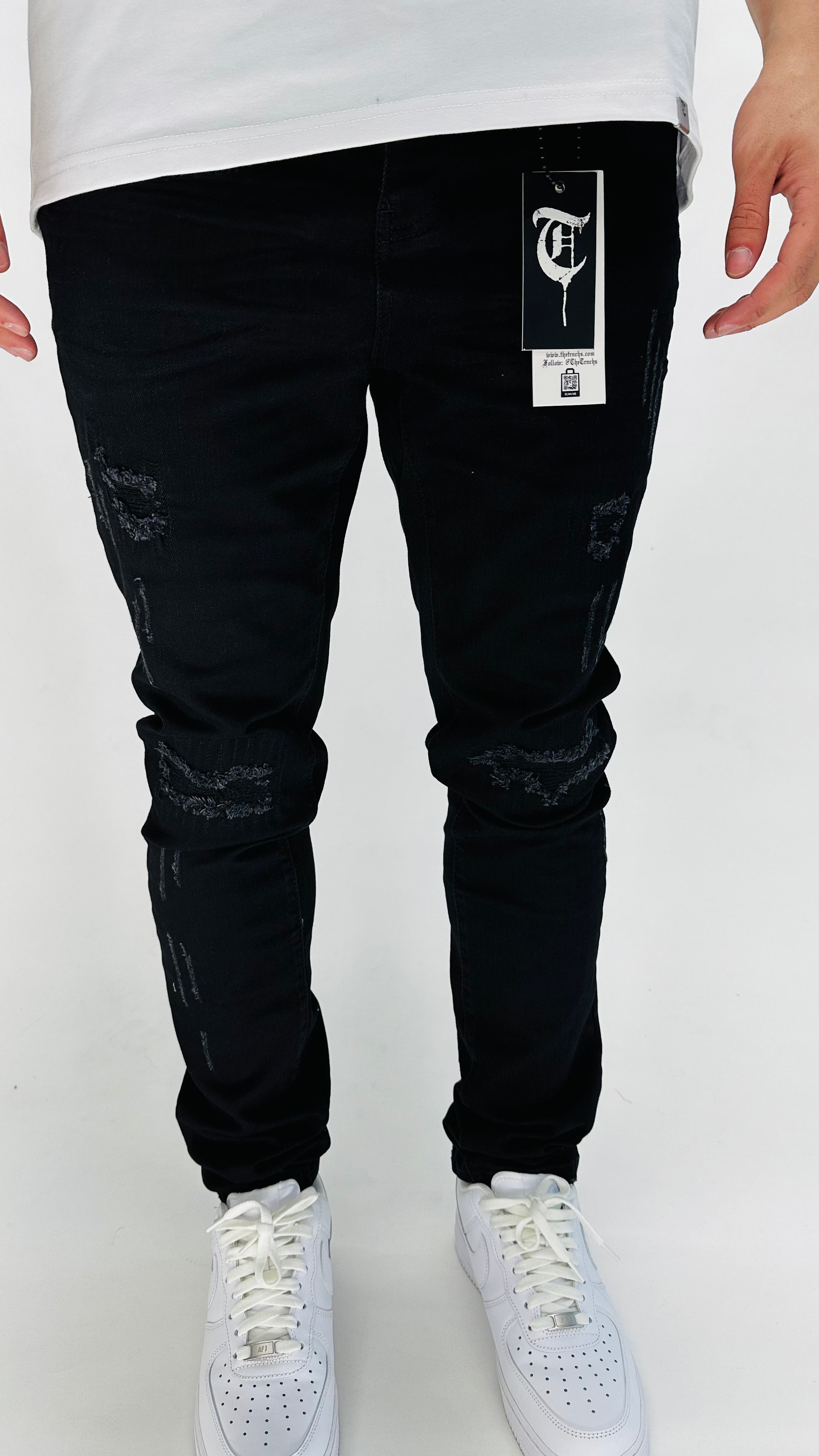 "VIRTUOUS" Skinny Black Jeans