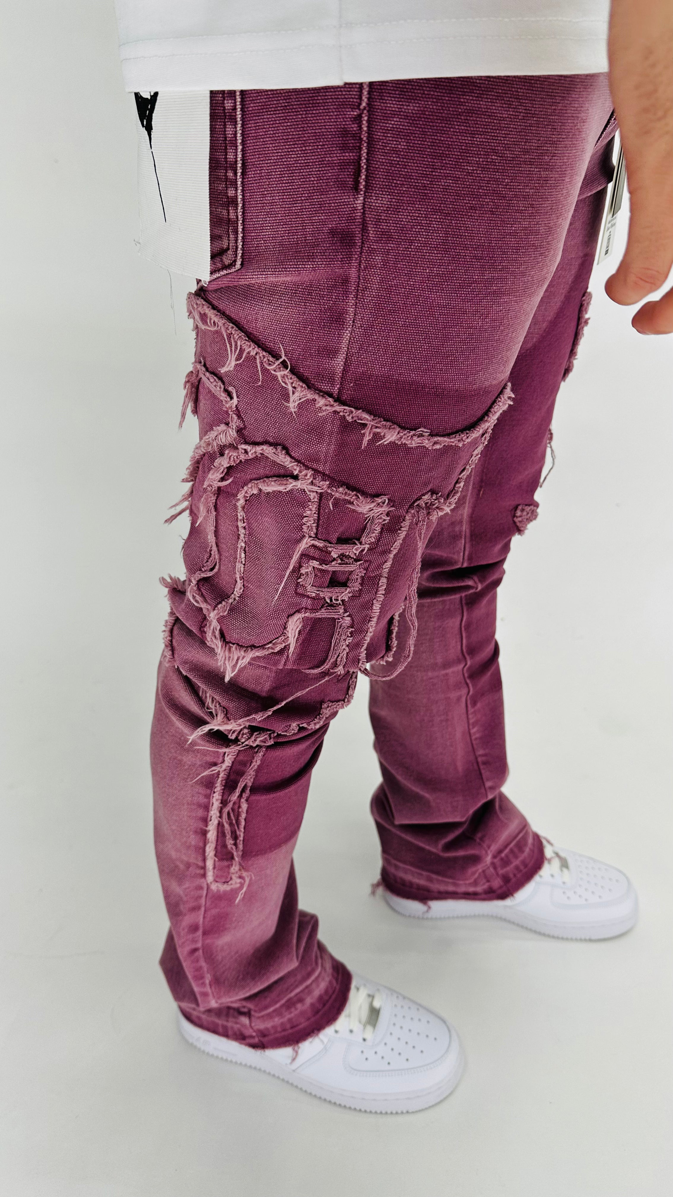 "CANVAS" Pink Stacked Jeans