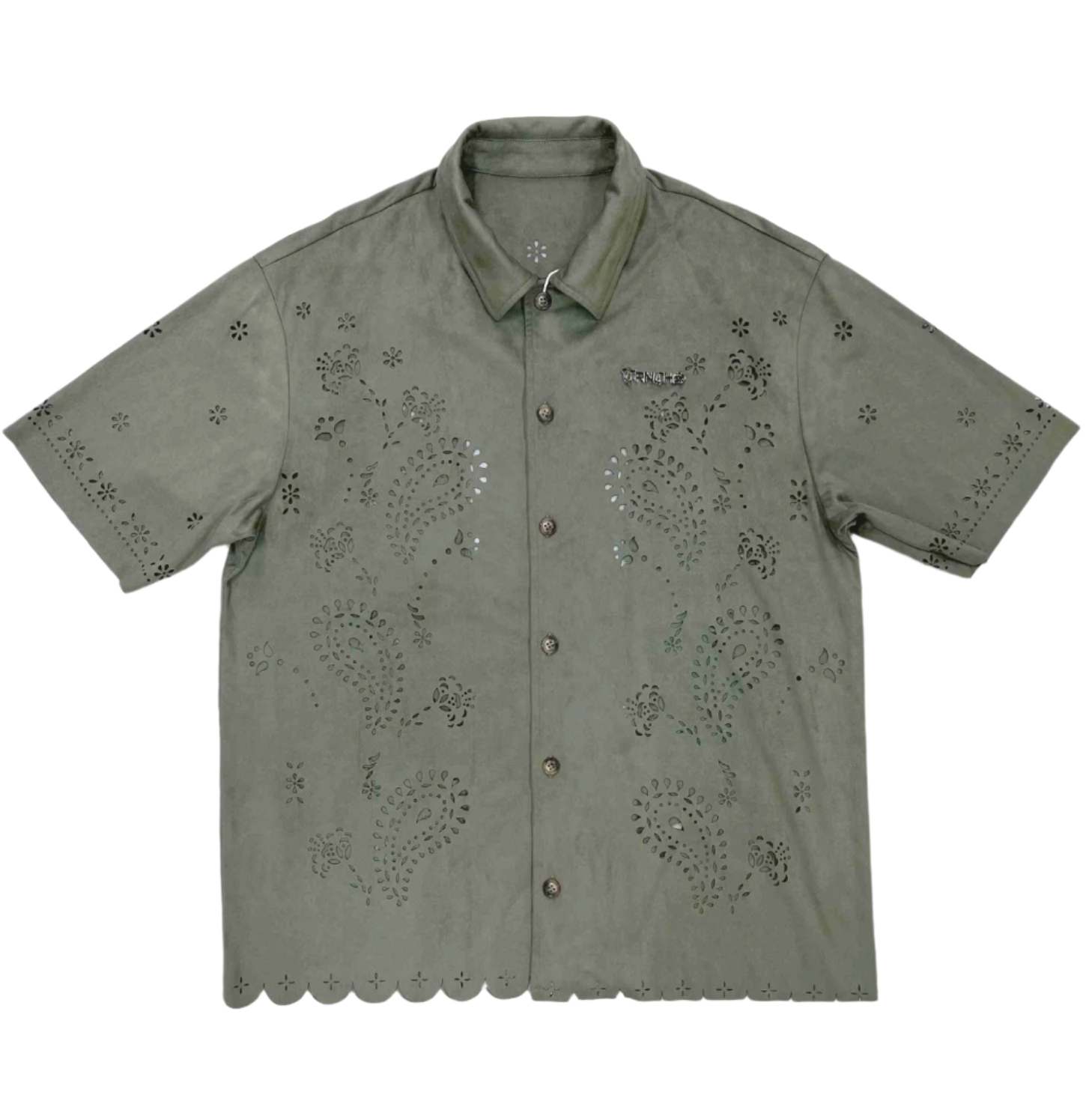 "EISABA" Olive Button Up Set