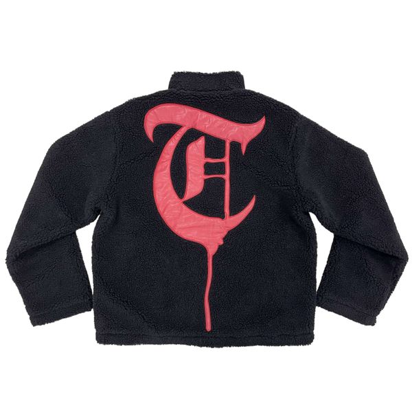 "WOOL SWEATER" Black/Red Sweater